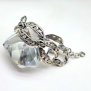 $54 Brighton "Eve's Delight Open Oval Links Bracelet w Scrolled Vine Pattern 🌿